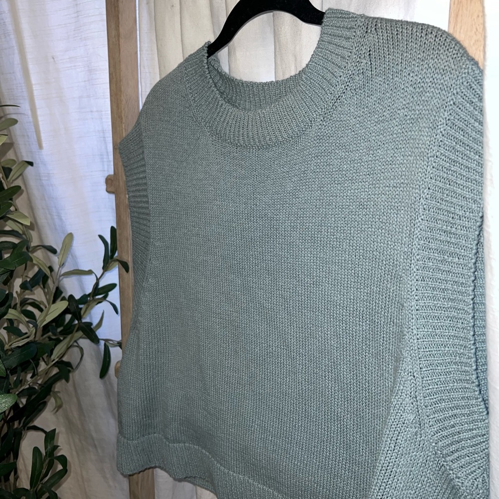 H&M - Teal Blue Sweater Vest - XXL